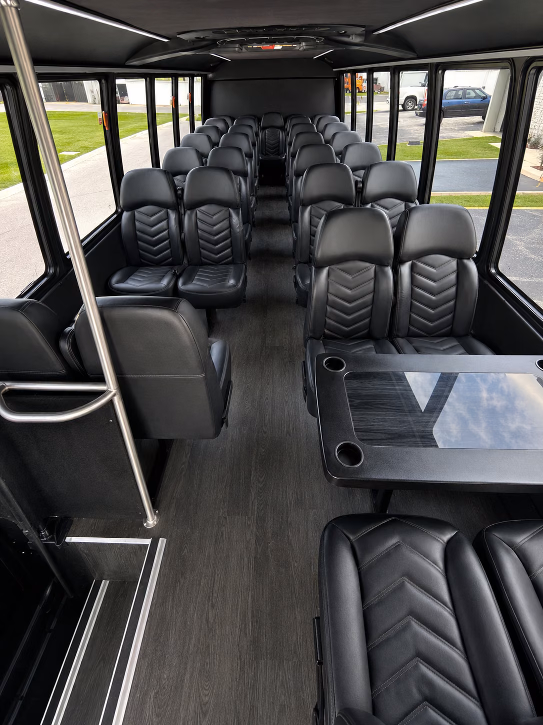 allen 18 passenger minibus inside