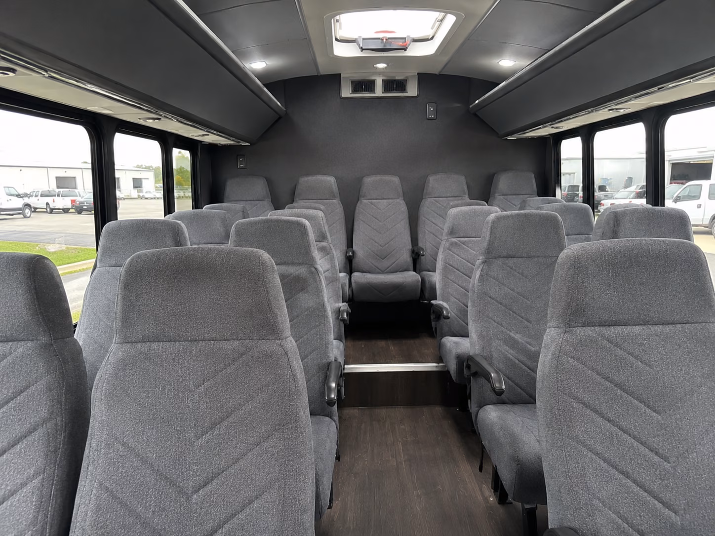 allen 18 passenger minibus interior