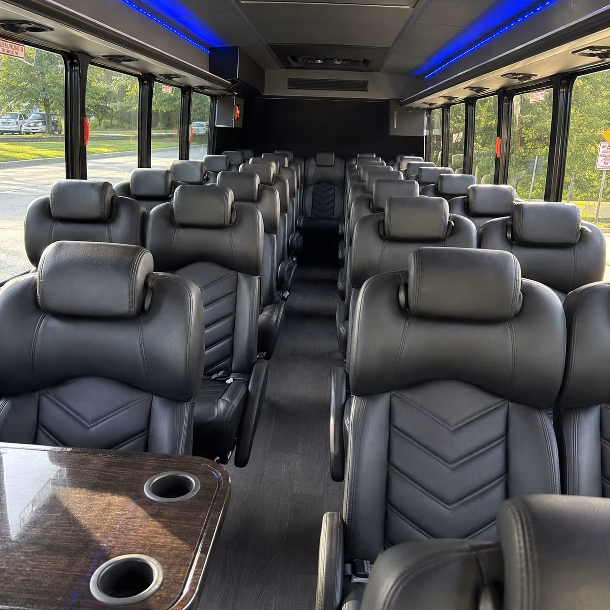 allen 25 passenger minibus interior