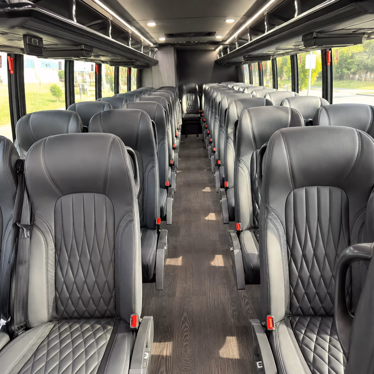 allen 28 passenger minibus interior