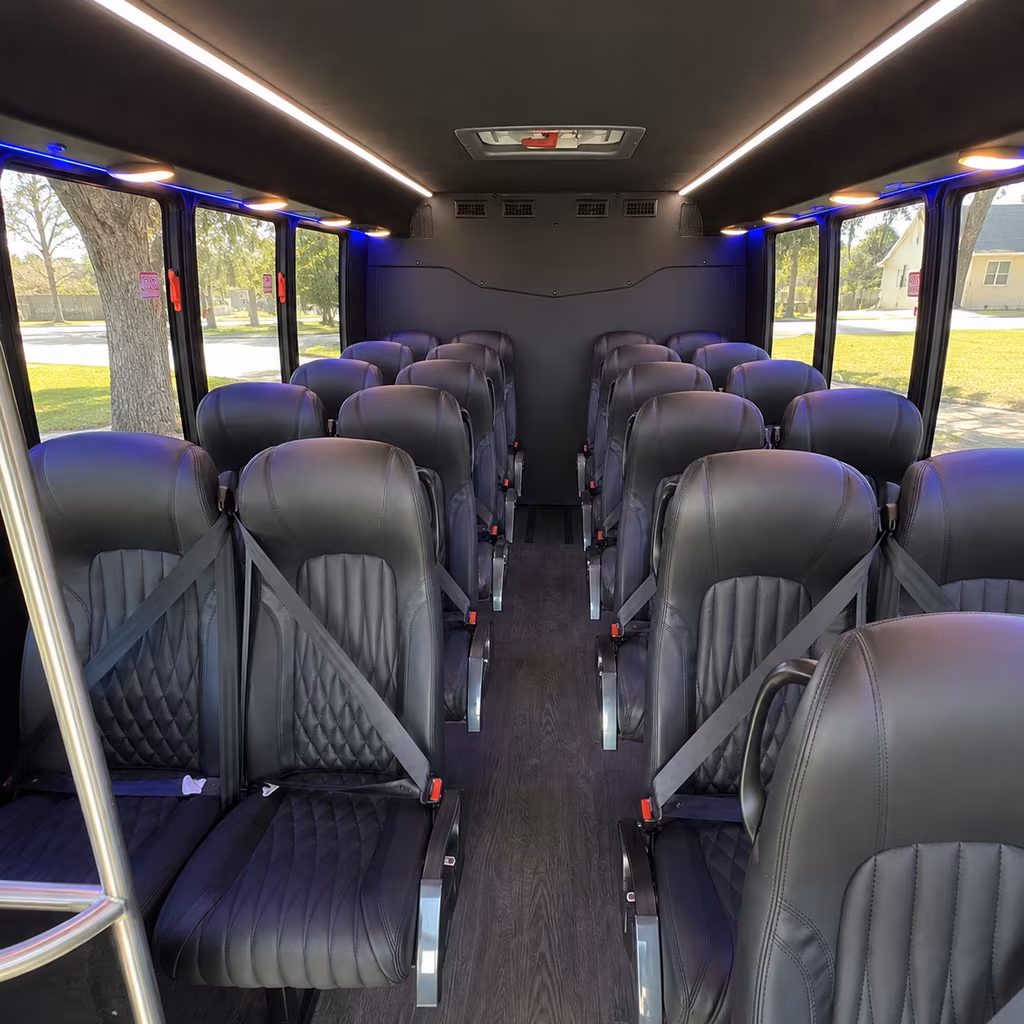 allen 30 passenger minibus inside