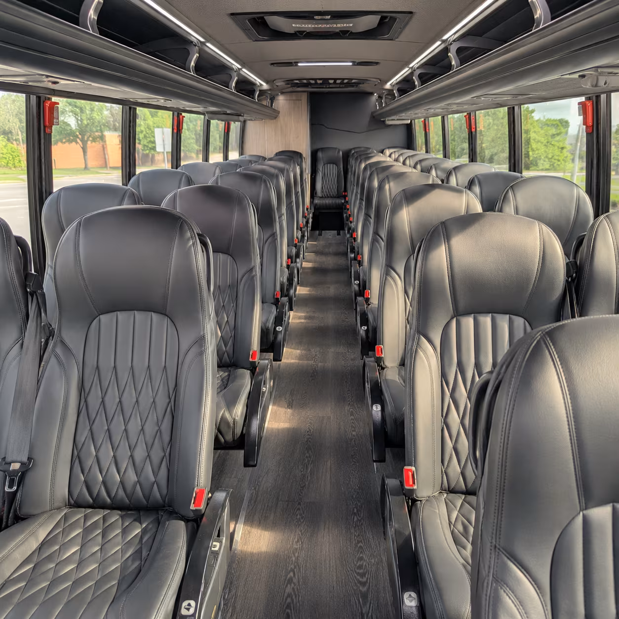 allen 35 passenger minibus inside