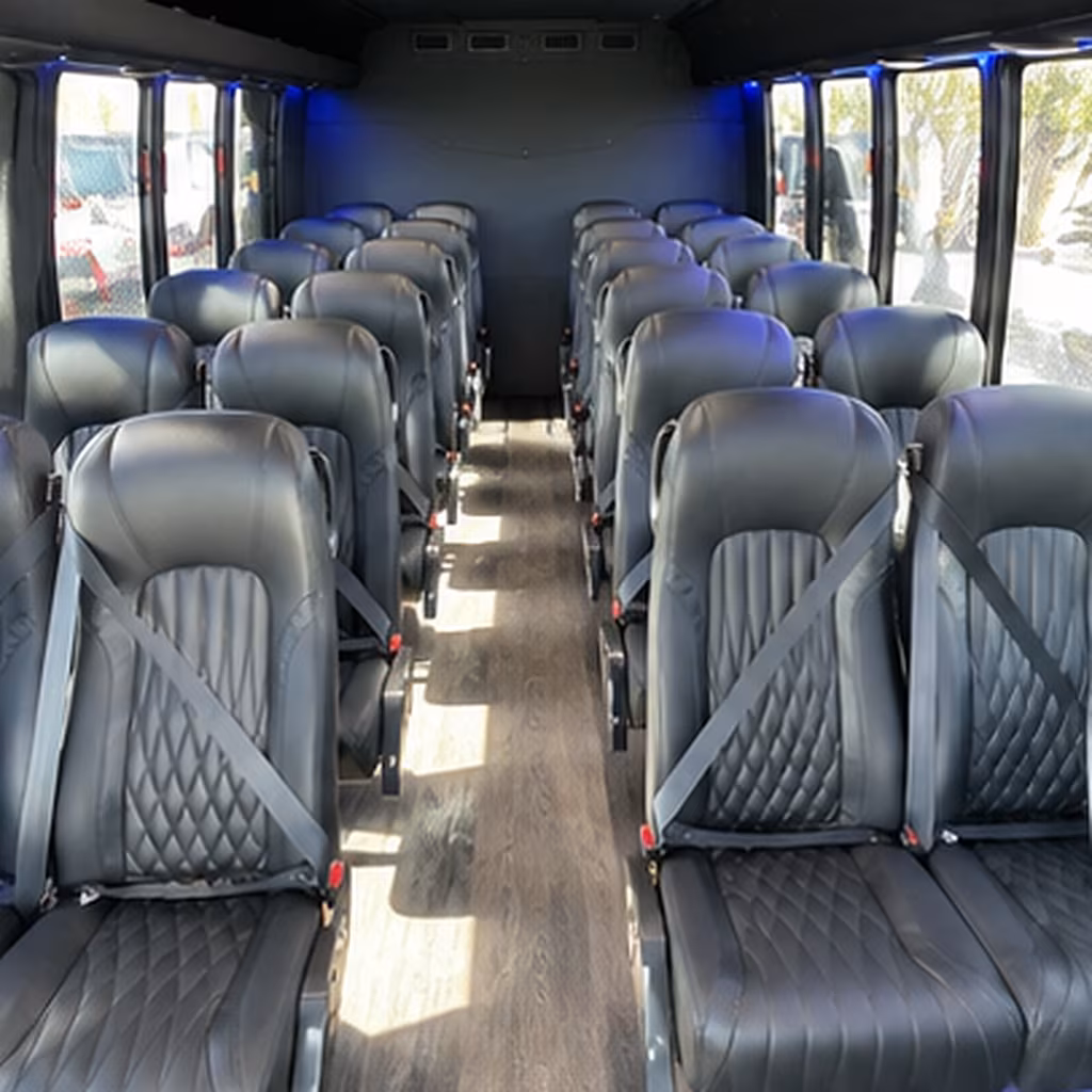 allen 35 passenger minibus interior